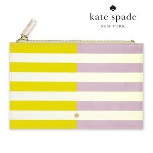 🆕NWT Kate Spade Striped Patent Pouch✨So fun!